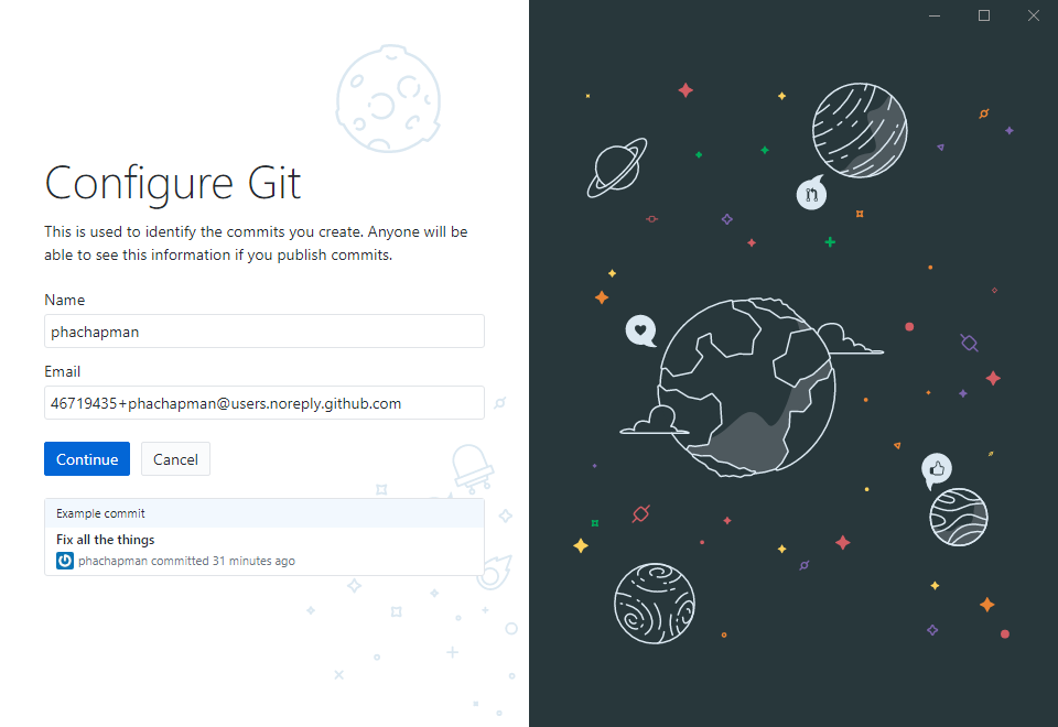 Image of github desktop login page.